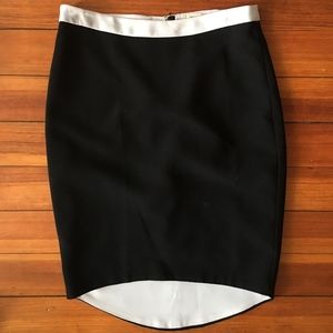 Black and white pencil skirt